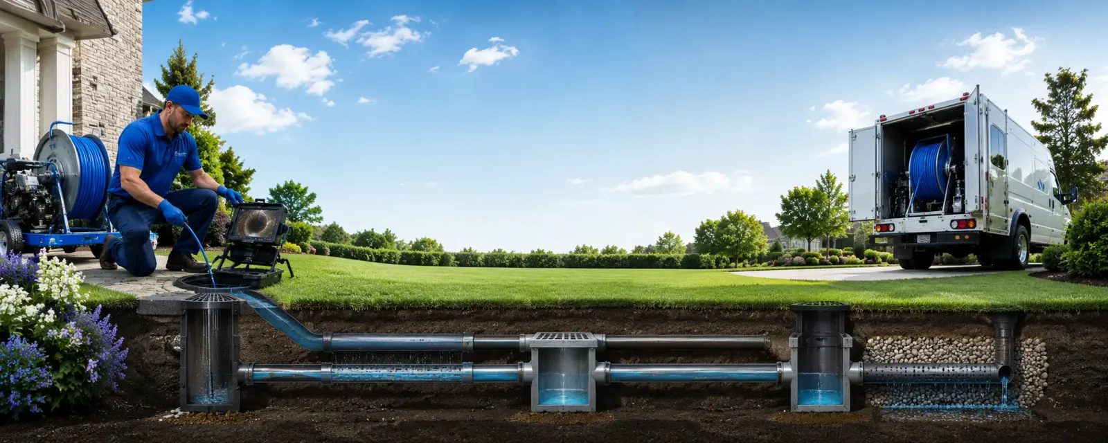 Outdoor drain cleaning information for Brook, IN